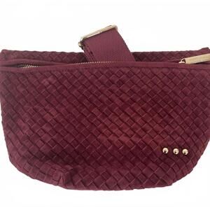 NEW PRETTY SIMPLE women's bum suede bag in red